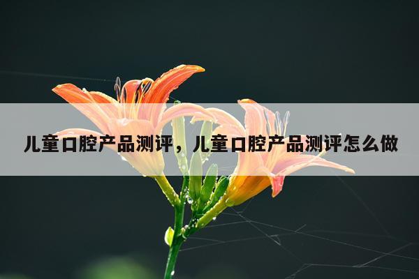 儿童口腔产品测评,儿童口腔产品测评怎么做